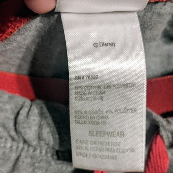 Vintage Disney Gray and Red Women's Sleepwear Shorts with Mickey and Minnie - Picture 6 of 6